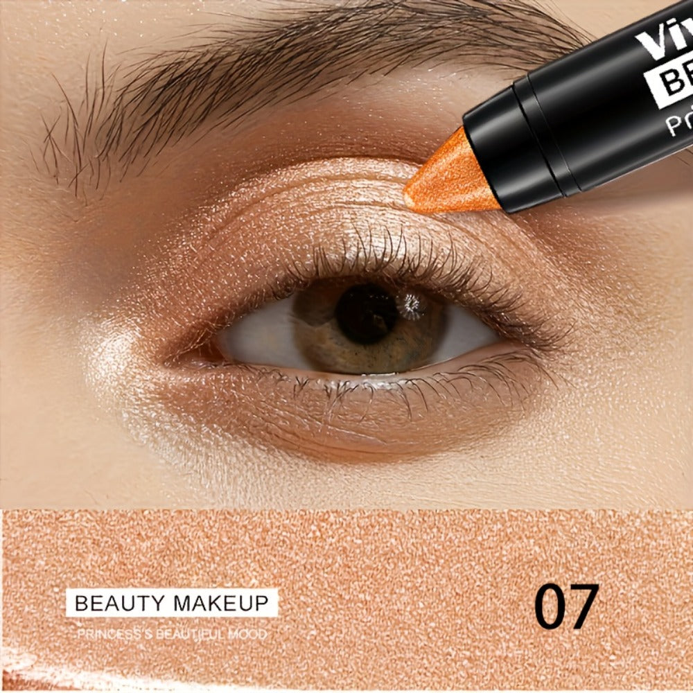 Eyeshadow Sticks 7-Piece Set Pop Color Matte, Easy Apply Smoky Eye Makeup Pencils with Eyebrow Pencil — image 10