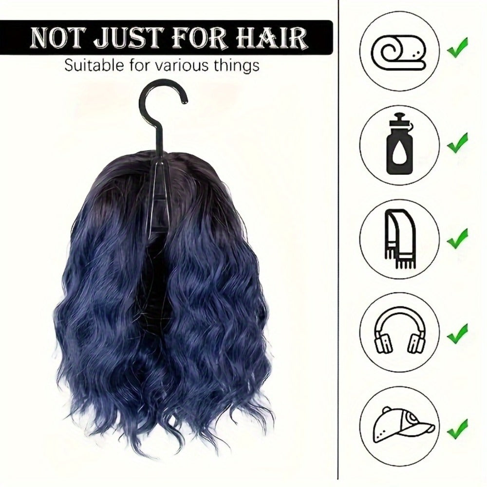 Hanging Wig Storage Bags, Six-Piece Black Set with Clear Front Panels, Zippers and Integrated Hangers — image 6