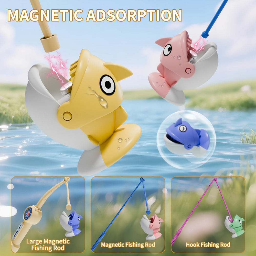 Magnetic Fishing Game for Kids 66 Pieces, Ocean Fishing Toy Set with Rods for Toddlers Ages 3 4 5 6 — image 5
