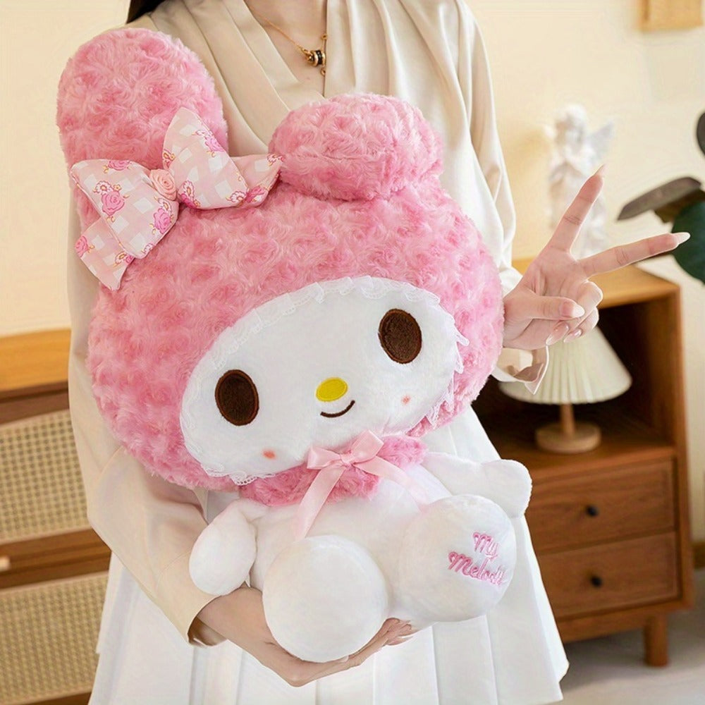 Plush Toy Hello Kitty or My Melody Rose-Pink 14-Inch Character Doll for Kawaii Display and Gifting — image 3