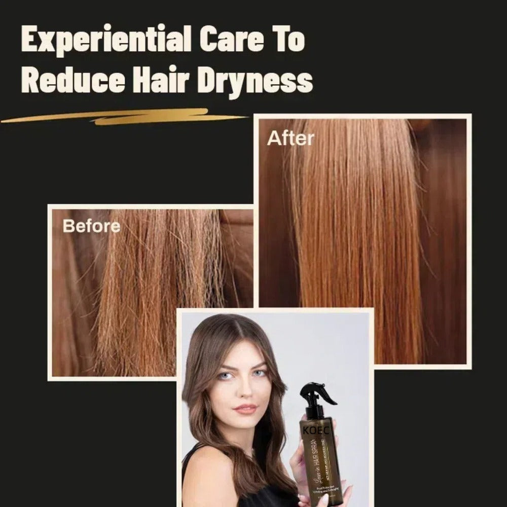Leave-In Conditioner Spray 2 Bottles 13.53oz Detangler with Snail Serum Anti-Frizz Deep Conditioning Shine-Boosting Moisturiz