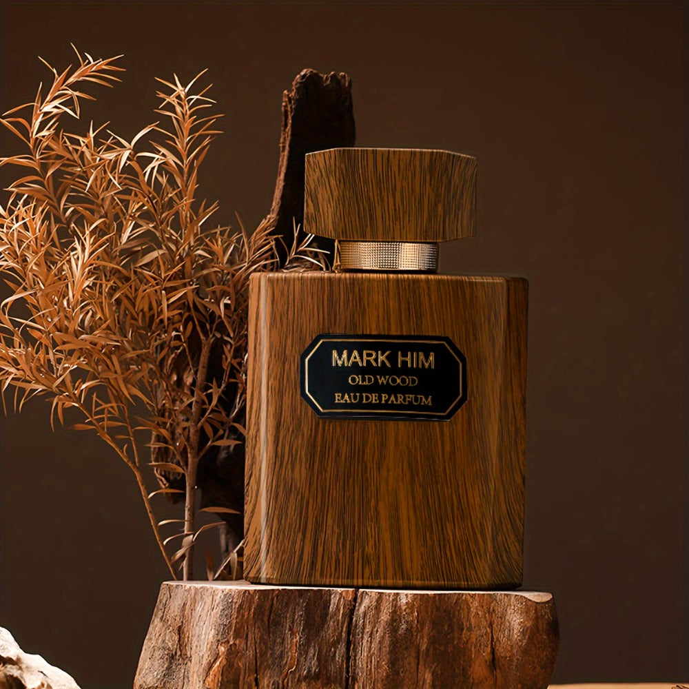 Cologne Spray for Men MARK HIM OLD WOOD 100ml with Wood-Look Bottle, Rectangular Cap and Boxed Presentation — image 5