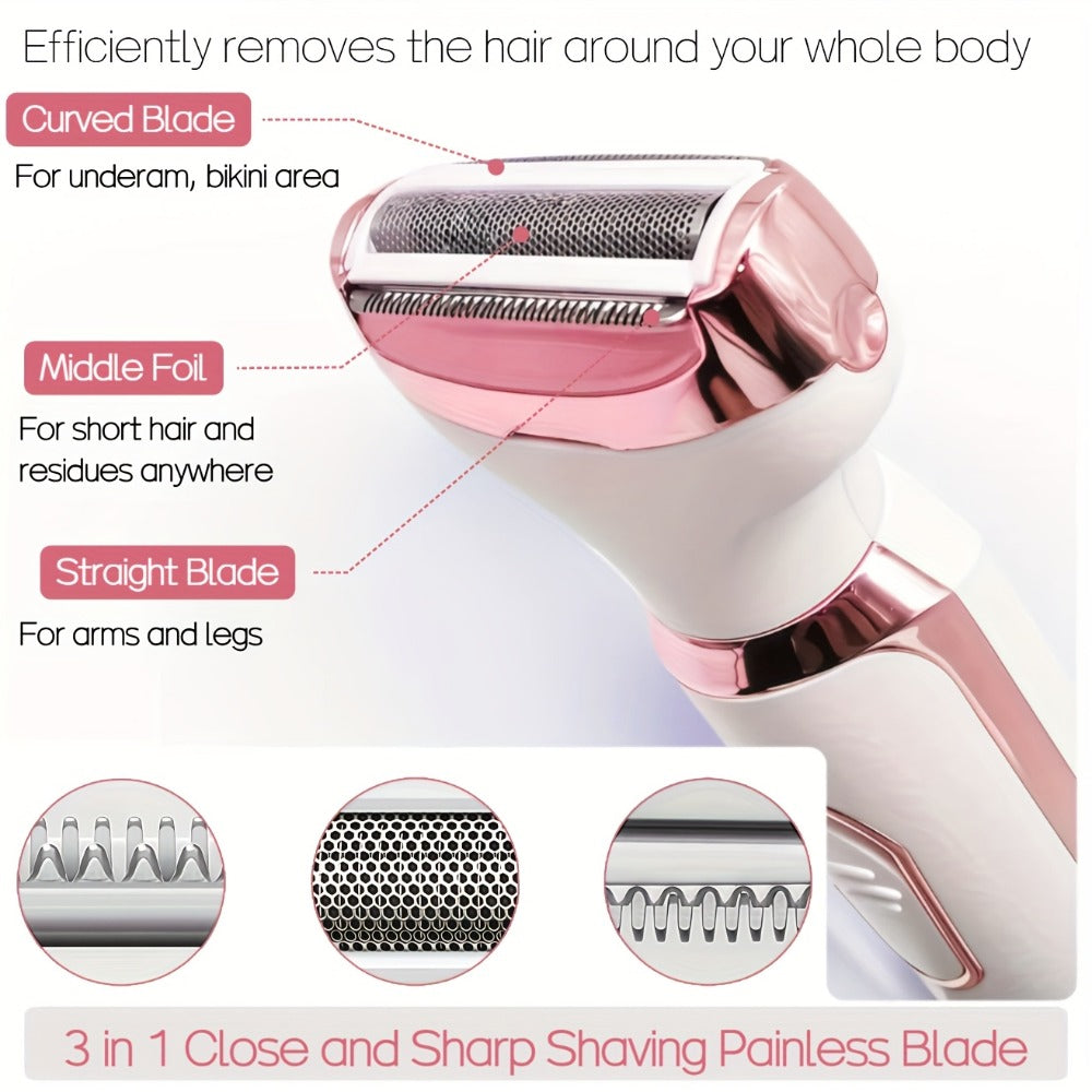 Face and Bikini Electric Shaver Grooming Kit for Women with USB Charging — image 3