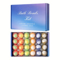 Bath Bombs, 24-Piece Essential Oil Gift Set with 20g Round Fizzers, Assorted Colors and Fragrance Styles — image 15