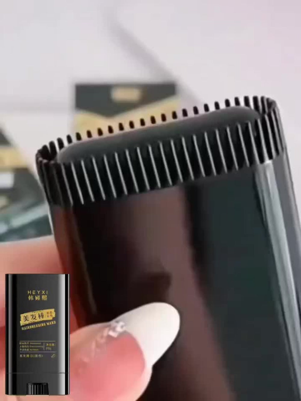 Gray Root Coverage Hair Color Stick with Comb – Waterproof Sweat-Resistant Instant Root Touch Up, Plant-Based Squalane Formul