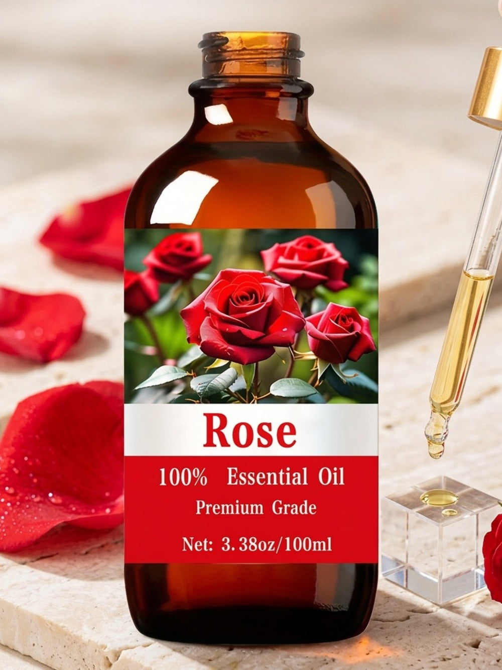 Essential Oil Romantic Rose Floral Aroma in 100ml Bottle with Lightweight Fast-Absorbing Texture — image 7