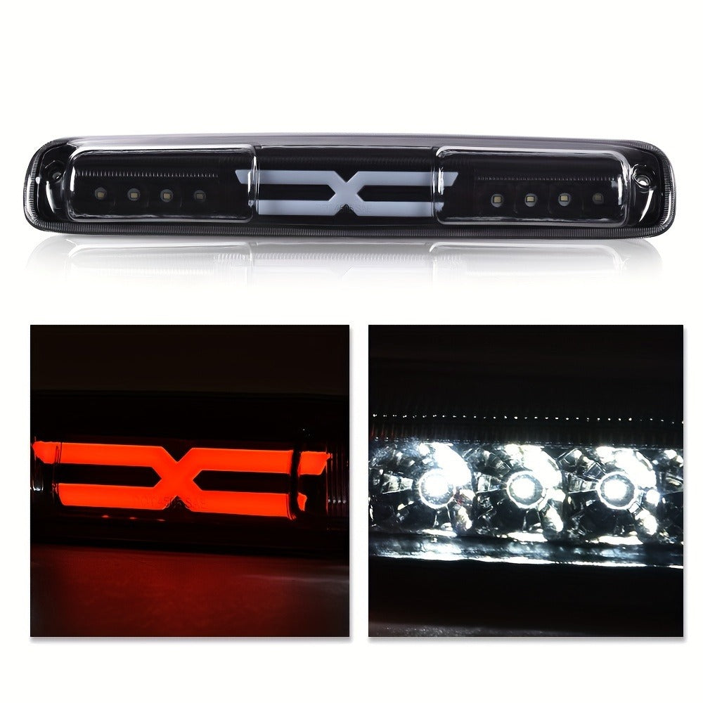 LED Third Brake Light High Mount Stop Lamp for 1999-2007 Chevy Silverado GMC Sierra 1500 2500 3500 HD with Turn Signal & Reve