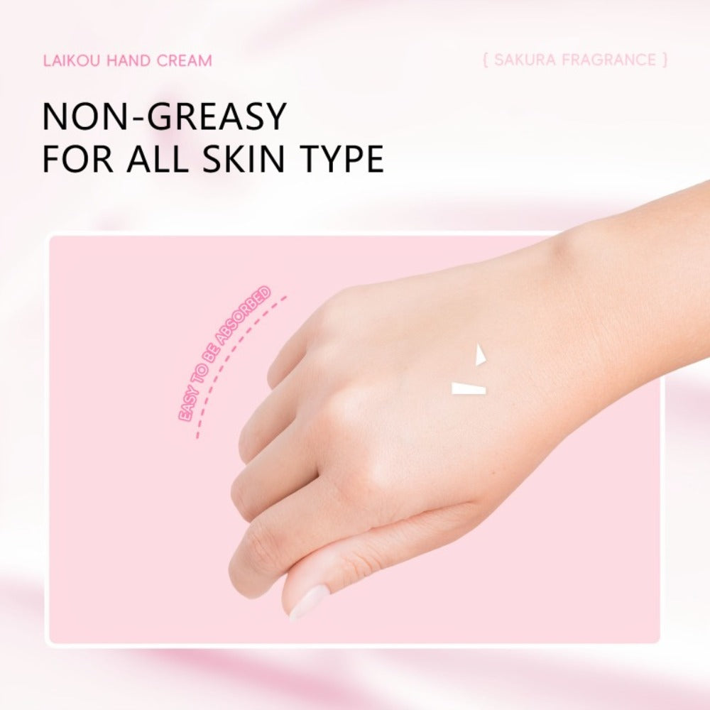 Japanese Sakura Hand Cream Set 20 Pcs LAIKOU Cherry Blossom Moisturizing Lotion with Glycerin & Vitamin C Lightweight Non-Gre