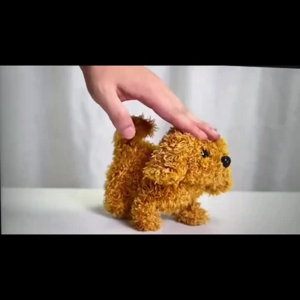 Electronic Plush Puppy Toy in Teddy Brown with Walking, Barking, Hip-Twist and Tail-Wagging Movements — image 9