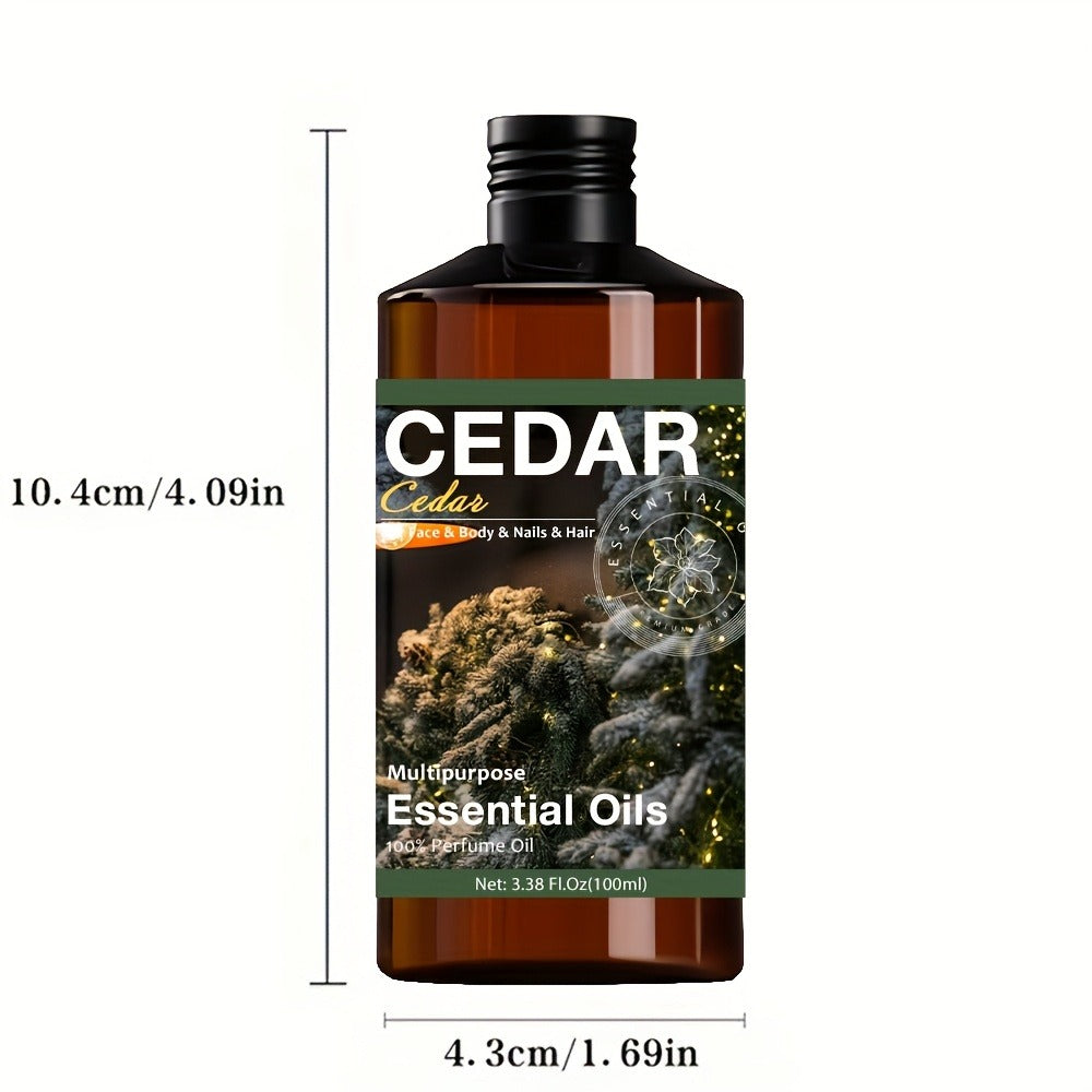Essential Oil Cedarwood 100ml Dropper Bottle with Warm Woody Scent for Diffuser, Soap and Massage — image 5
