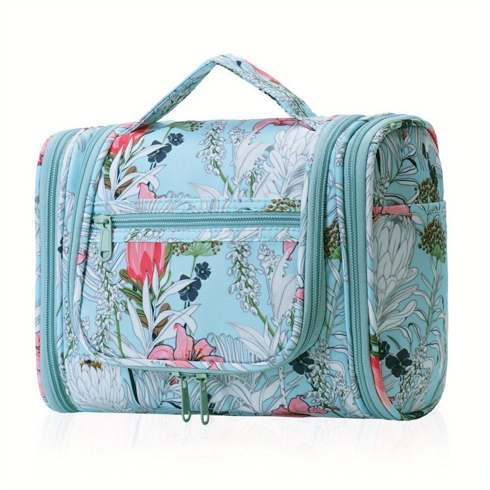 Toiletry Bag, Hanging Multi-Pocket Shower Organizer Metal Hook, Carry Handle and Seven Print — image 16