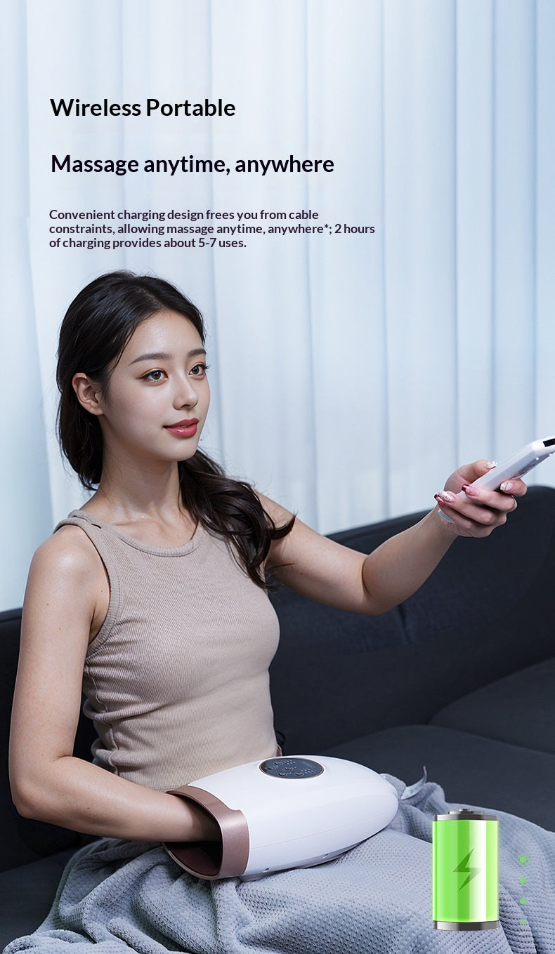 Portable Electric Hand Massager With Hot Compress Air Pressure To Relieve Hand Fatigue