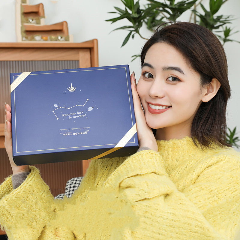 Star Embroidered Towel & Hair Drying Cap Gift Set