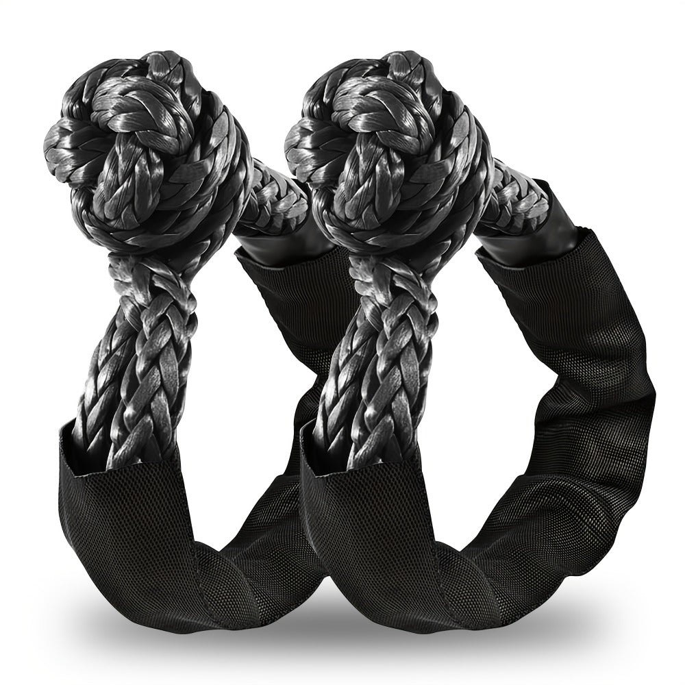 Soft Shackle 41, 000 lb Breaking Strength Synthetic UHMWPE Recovery Rope with Protective Sleeve – Heavy Duty Tow Shackle for 