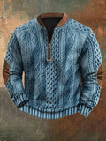 Mens Digital-Print Half-Zip Hoodie