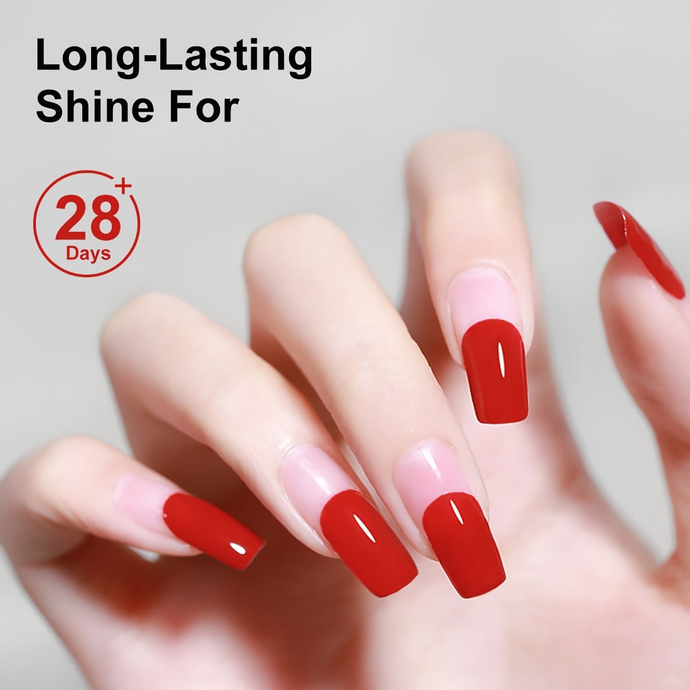 Nail Base Coat and Top Coat Kit – High Gloss Long-Lasting Air Dry Non-Gel Nail Care Set with Nutrient Oil & Drying Agent — im