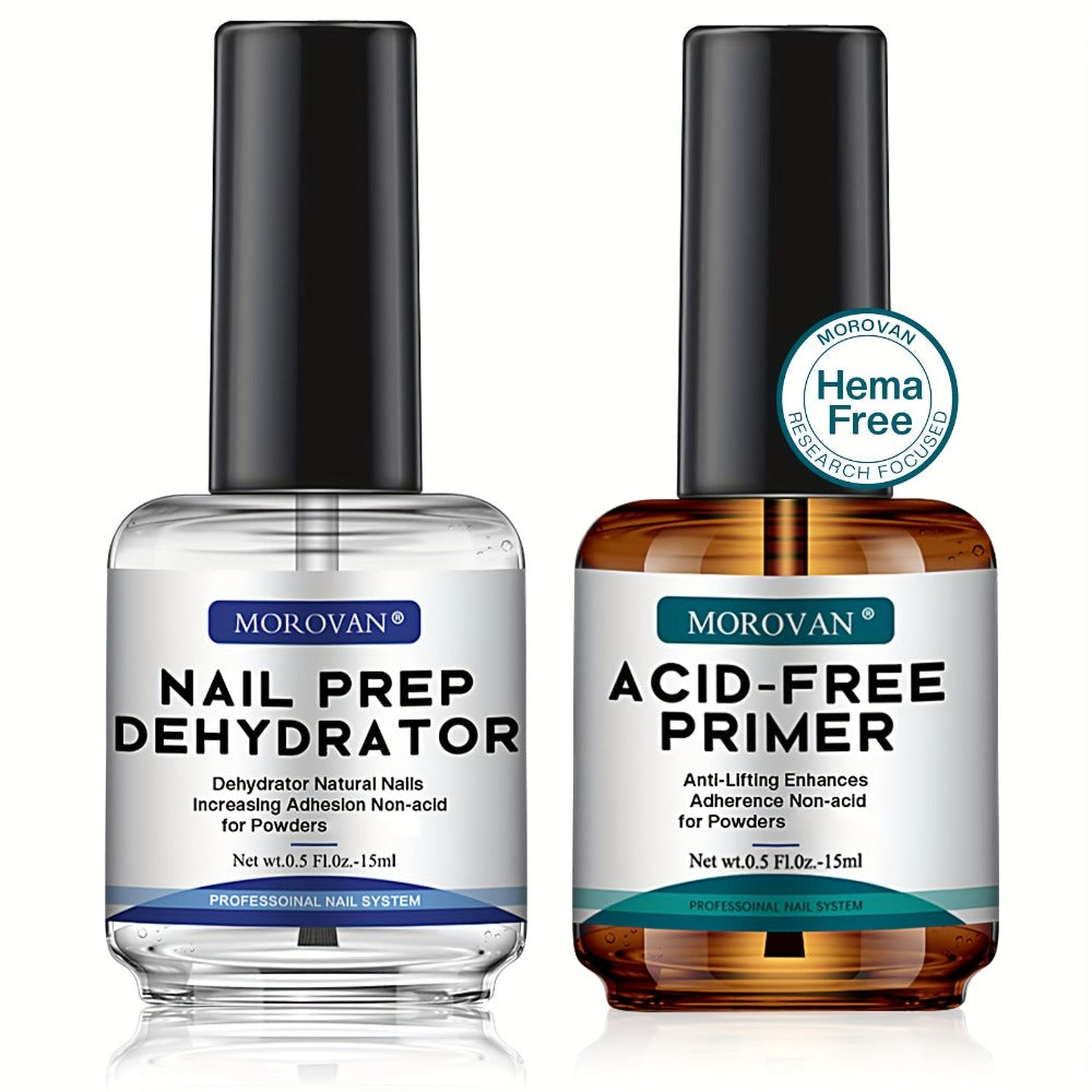 Acid Free Nail Dehydrator and Primer Set with File and Brush for Acrylic and Gel Manicure Prep — image 8