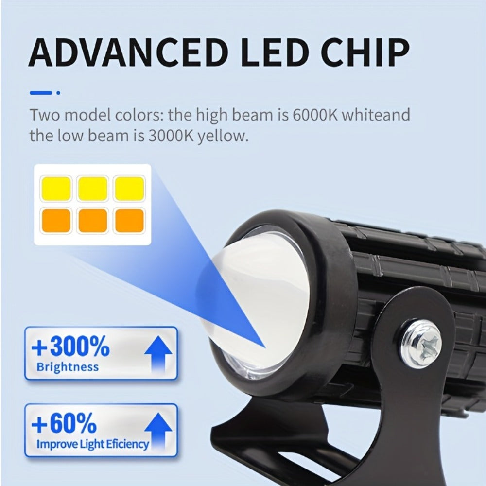 Dual-Color LED Vehicle Work Light Set, Two-Piece 8–80 V Pair with 6000 K White and 3000 K Yellow Output — image 7