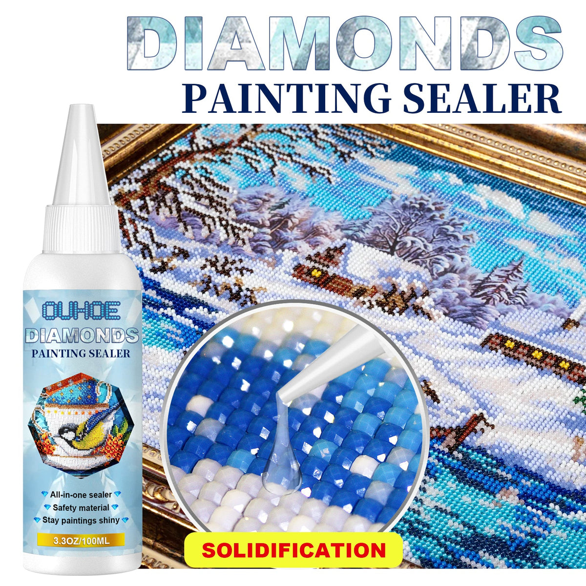 Diamond Painting Sealant, Diamond Painting Oil Painting Protective Adhesive 5D Diamond Painting Puzzle Sealant