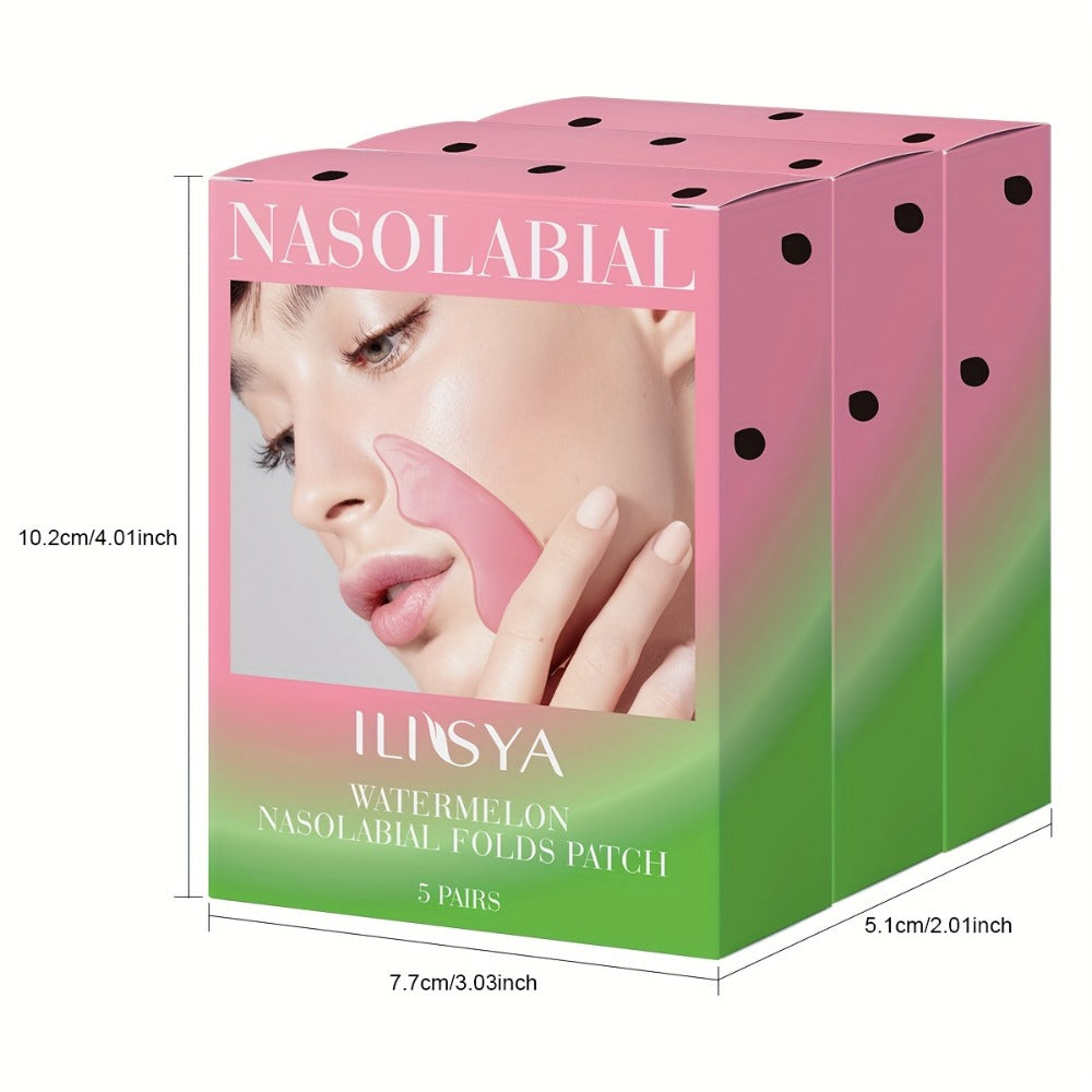 Nasolabial Fold Patches with Watermelon Collagen & Niacinamide, Caffeine Smile Lines Face Patches for Deep & — image 5