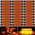 Thirty-Piece 12 V LED Side Marker Light Set with Six LEDs per Lamp in Amber, Red, White, Blue, Green or Purple — image 1