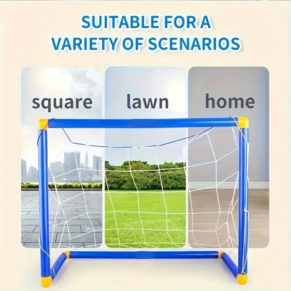 Kids Youth Football Goal Set, 2pcs Portable Easy-Assemble Soccer Goals for Indoor & Outdoor Play — image 10
