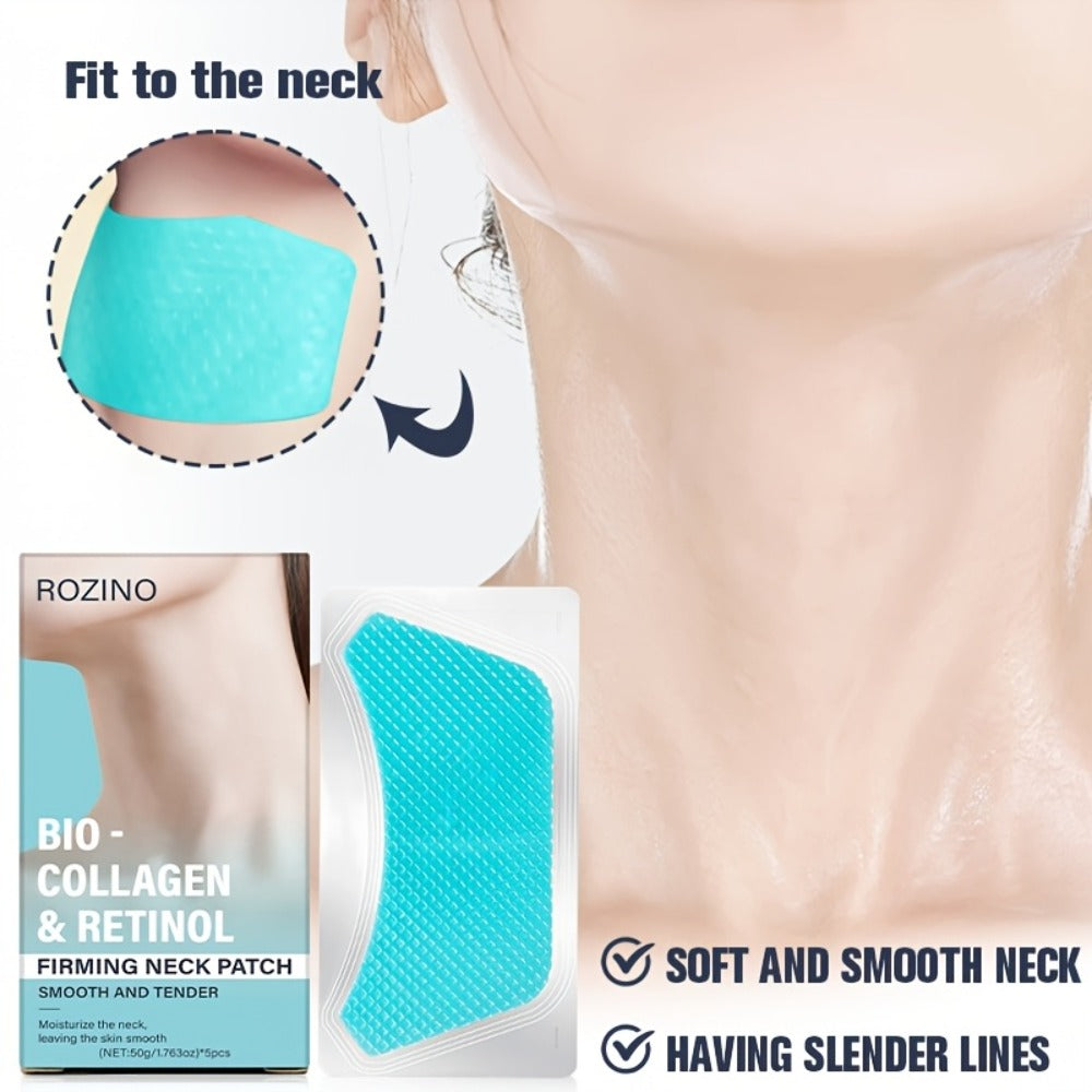 Neck Mask Patch 5pcs & Lifting, Bio Collagen, Bee Venom & 4-in-1 Retinol Gel Patch, Reduces Wrinkles & Sagging — image 9