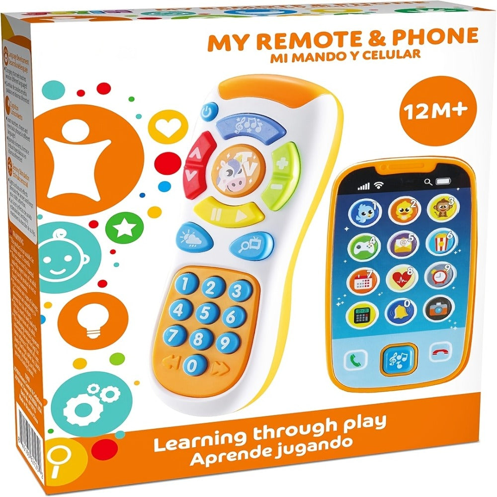 Baby Smartphone & Remote Control Toy Set with Horse, Pretend Play Phone with Music, Sound Effects & Learning Features — image
