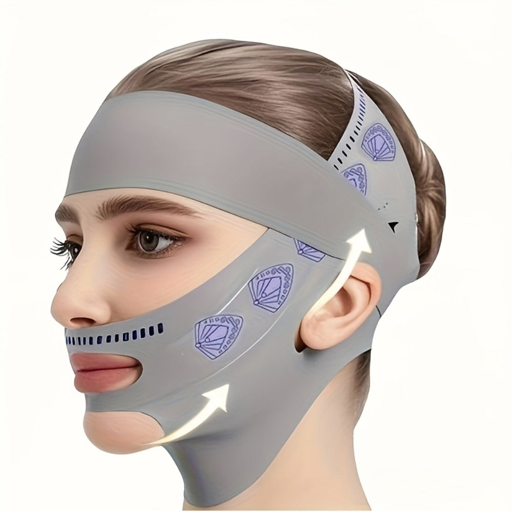V-Line Face Lift Belt 5-Pack Facial Contouring Lifting Mask with Forehead Lift Band for Makeup, Travel and Everyday Vanity Us