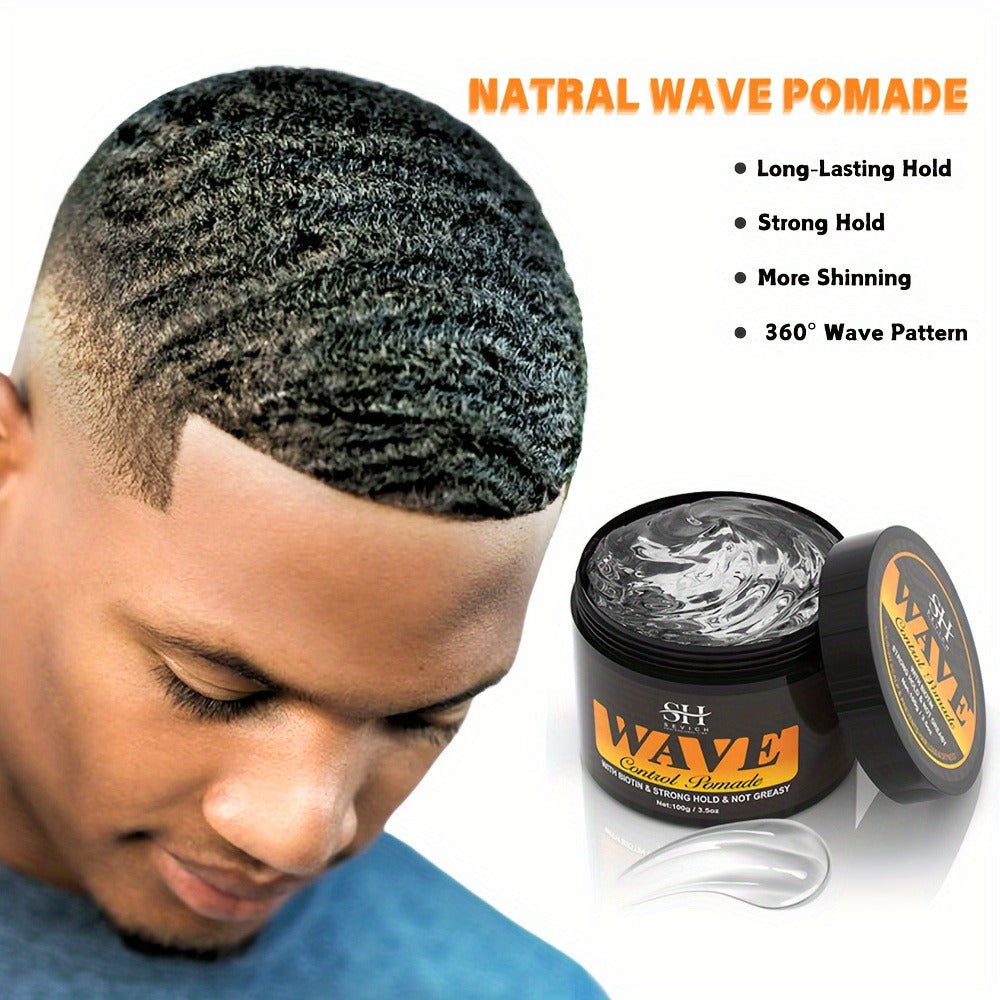 Wave Pomade Set for Men 360 Waves, Glycerin Formula Silky Shine, 4-Piece or 5-Piece Bundle with Silky Durag & Wave Brush — im