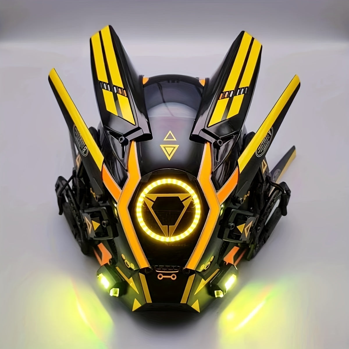 LED Mechanical Costume Mask with 10.23-Inch Height and Yellow, Green, White, Red or Blue Light Options — image 13