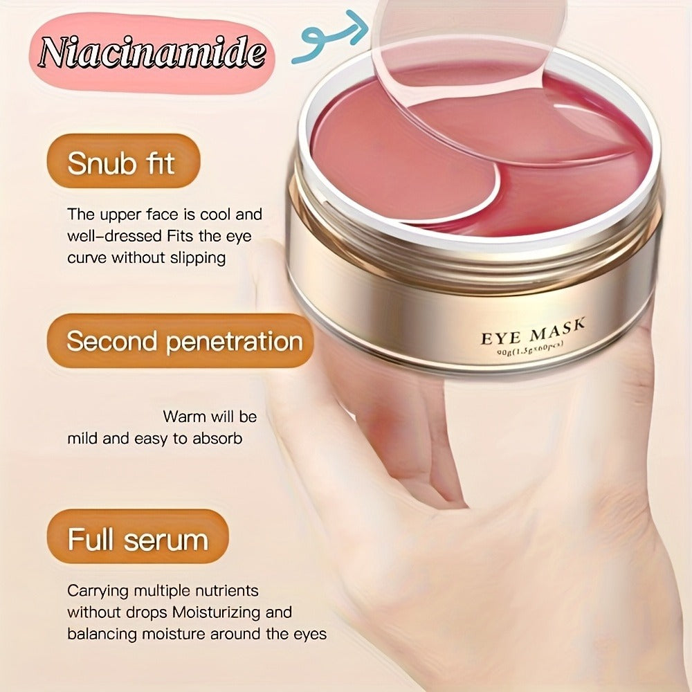 Pink Jar-Style Under-Eye Patches with Wide Finger Tabs and One- or Two-Box Caffeine Package Options — image 3