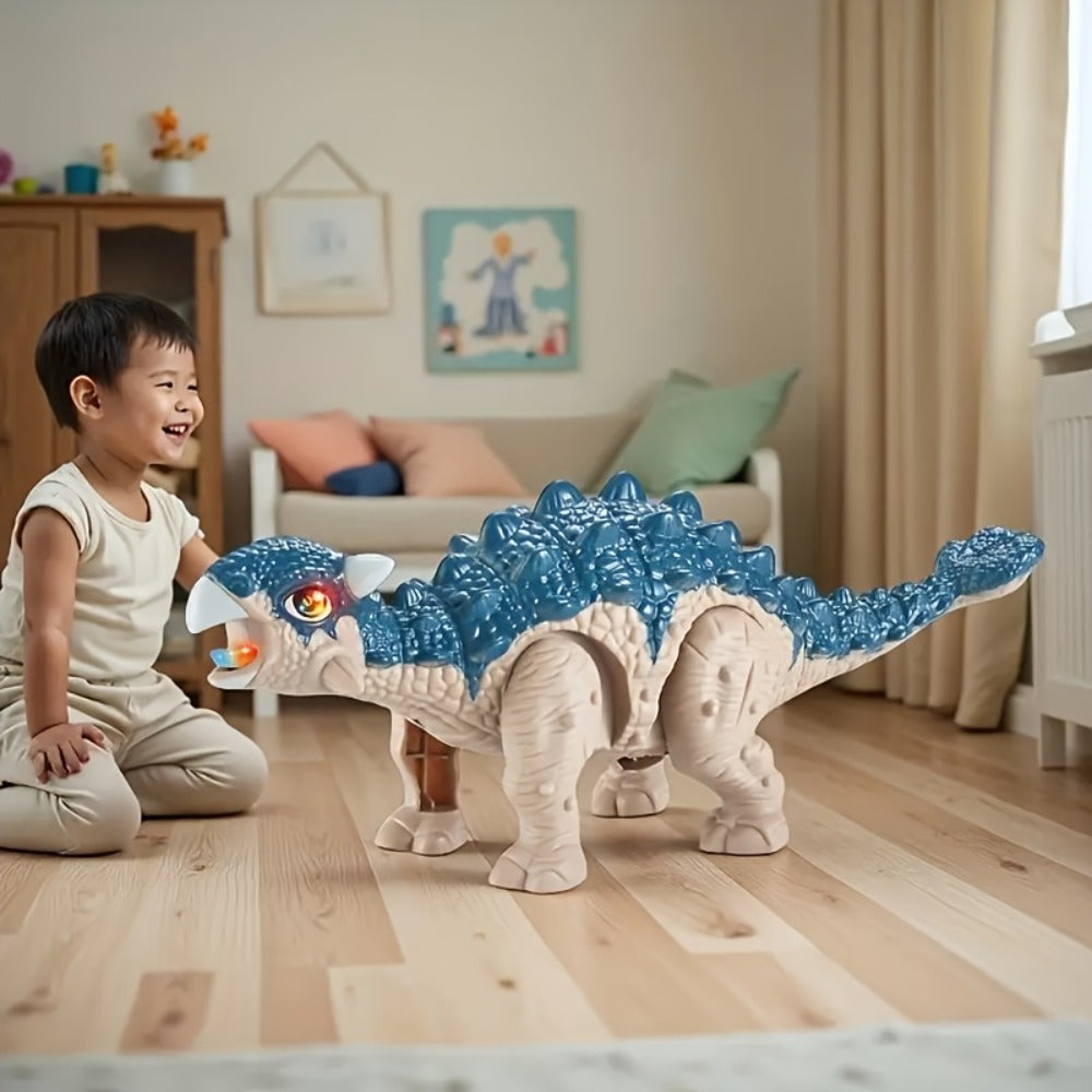 Walking Ankylosaurus Dinosaur Toy with Glowing Lights & Roaring Sound, Interactive Robot Dinosaur for Kids Ages 3-12 — image 