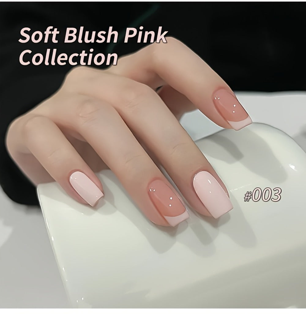 Gel Nail Polish 8-Color Gentle Pink Set in 0.51oz Bottles with Shades 001-008 and LED Soak-Off Cure for Nail Art — image 17