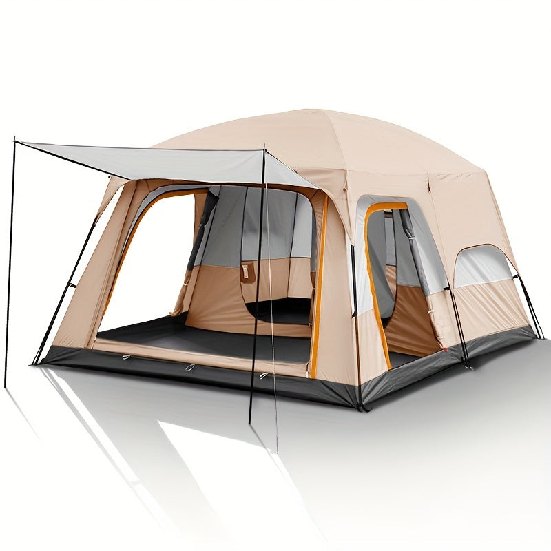 Camping Tent Two-Room Family Cabin with Shared Hall, Mosquito-Net Panels and Two Capacity Options — image 1