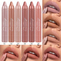 Lipstick Set, PECOLORS 6-Piece Matte Crayon Pen Collection with Nude, Rose and Red Shade Presentation — image 9
