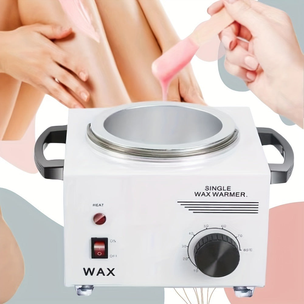 Electric Wax Warmer Kit Adjustable Temperature 0-100°C Aluminum Pot Anti-Scald – Professional Hair Removal Wax Heater Machine