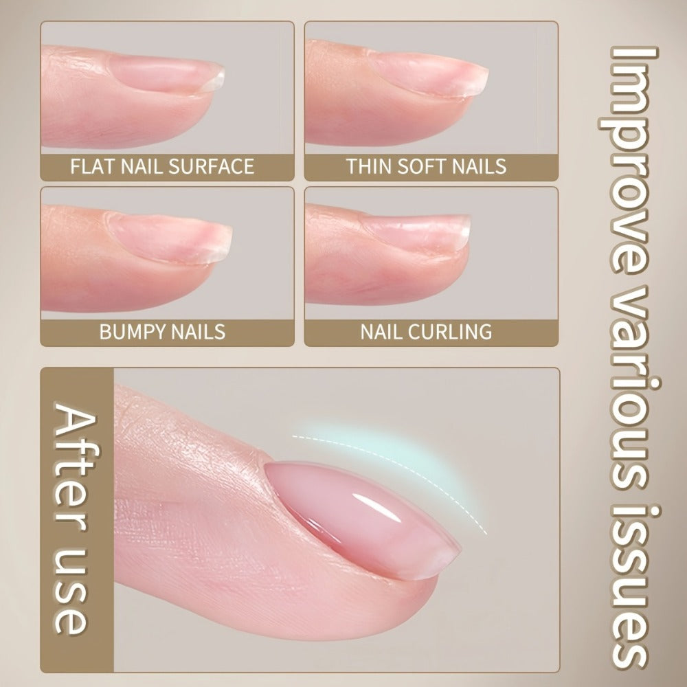 Builder Gel Base 2-Bottle Set, 15ml Each with Transparent Construction Primer for UV or LED Nail Extension Application — imag