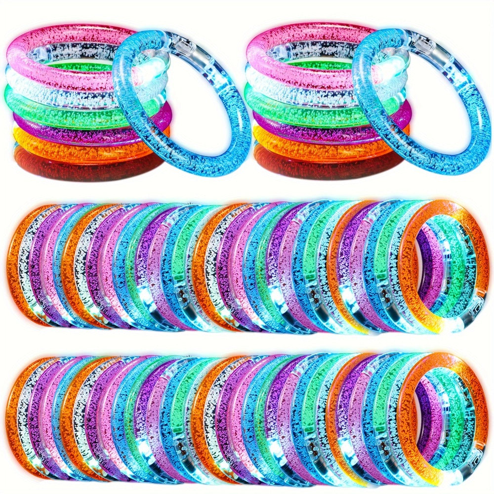 Glow Sticks Bracelets 100pcs 6 Colors LED Flashing Light Up Bracelet Set for Parties, Celebrations and Guest Favors — image 4