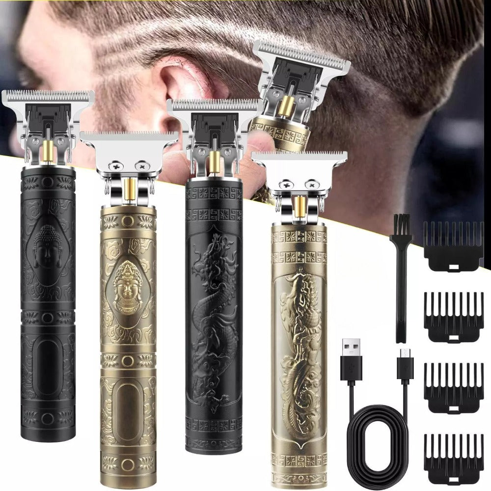 Electric Hair Clipper & Beard Trimmer Set for Men – USB Rechargeable Cordless Haircut Kit with 4 Guide Combs | Professional H