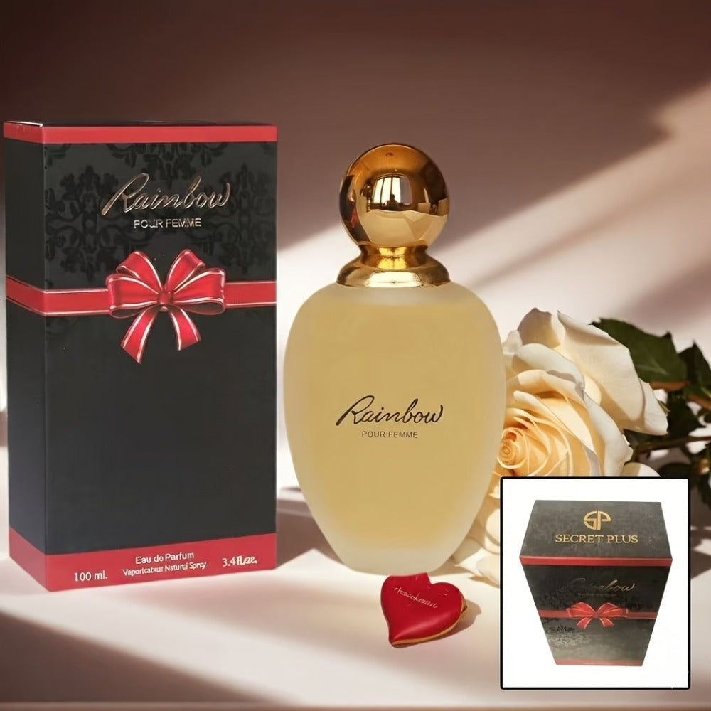 Lady Rainbow Eau de Parfum Spray, 100 ml Frosted Bottle with Gold-Tone Cap and Matching Red Box — image 6
