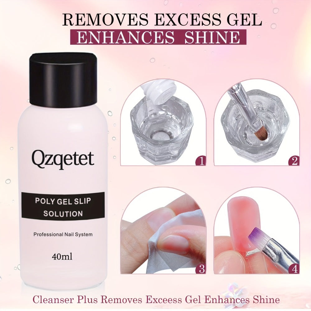 Poly Nail Gel Extension Kit 6 Colors with USB UV LED Lamp & Slip Solution – All-in-One Polygel Nail — image 5