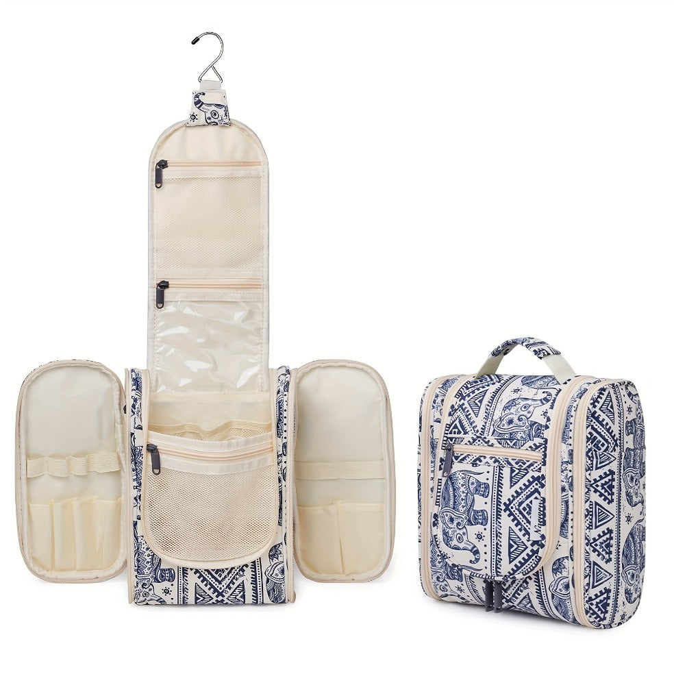Toiletry Bag Hanging Large-Capacity Makeup Organizer with Hook, Multiple Compartments and 16 Print Options — image 34