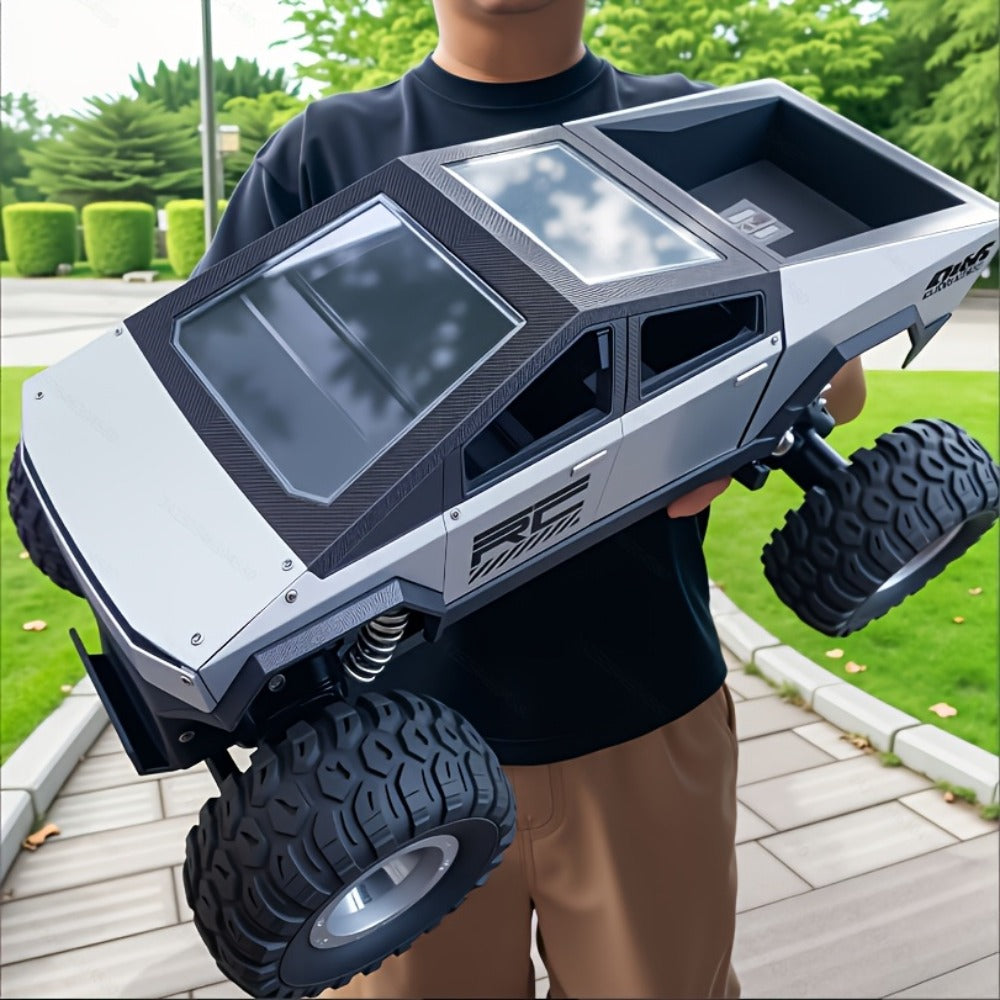 Remote Control Car, Cybertruck-Style 1:14 and 1:18 Pickup Models with 2.4GHz Control, LEDs and Spray Effect — image 1