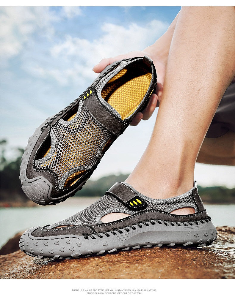 Summer Outdoor Casual Hollow Mesh Surface Breathable Men's Sandals