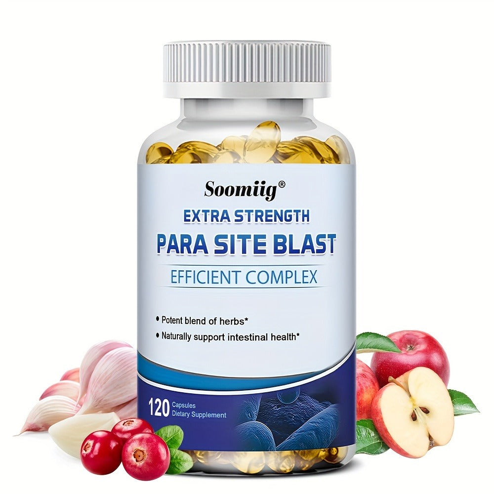 PARA BLAST Gut Cleanse Capsules with Black Walnut Hull, Wormwood & Cranberry for Bath Time, Home Spa and Personal Care — imag