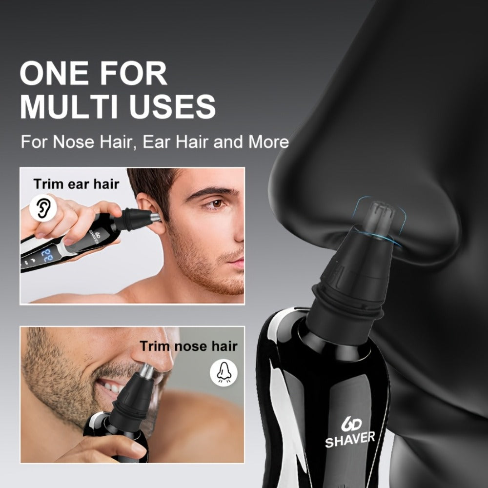 Black Three-Head Rotary Shaver with Digital Display in Standalone, Three-Piece or Four-Piece Sets — image 11