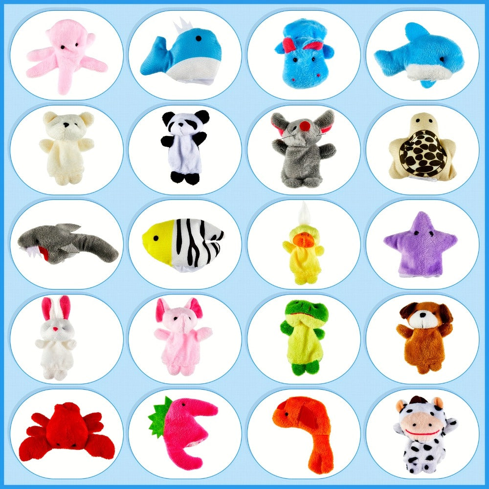 Twenty-Set Animal Finger Puppet and Plastic Egg Bundle with 20 Puppets and 20 Colorful Eggs — image 5