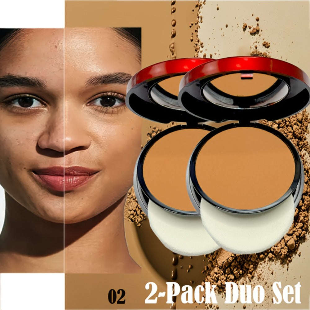 Pressed Powder Foundation Contour Matte Ful1l Coverage Oil Control Waterproof, 6 Shades Light to Dark — image 3