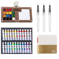 Watercolor Paint, Portable Set 24 Colors 15-Grid Palette 3 Brushes the Listed Color, Size or Set for Everyday Use — image 13
